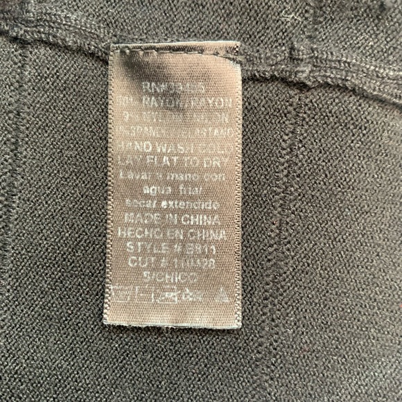 Wow Couture Sweater Mini Dress Black Gray Sexy Cutout Back Bandage V Neck S. - Picture 7 of 8